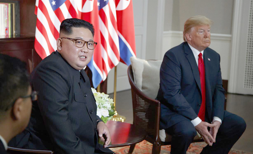 Kim Jong Un dan Donald Trump
